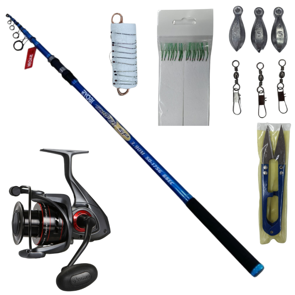 Ryobi Surfer Sp 390 cm 50-175 gr - Okuma Ceymar 6000A Olta Makinası Set