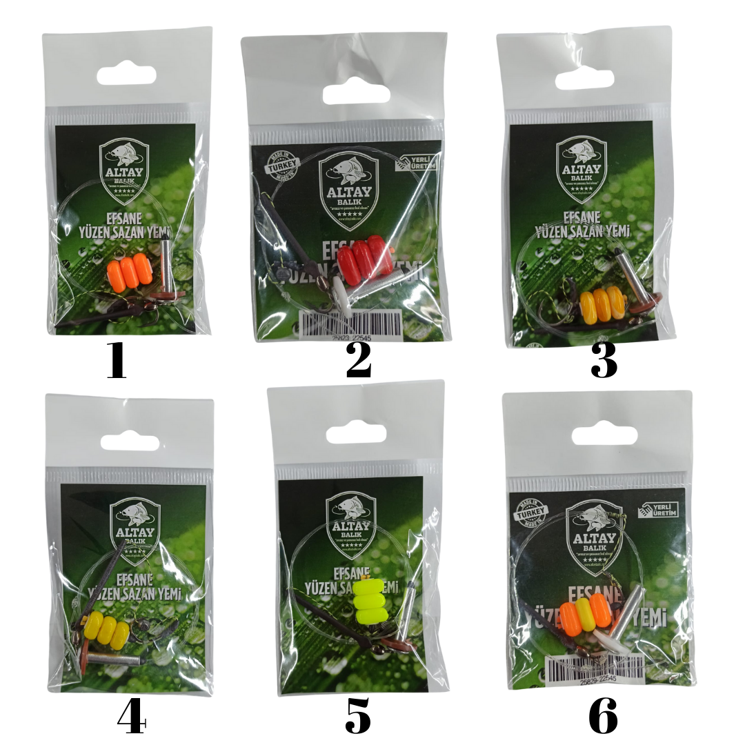 Altay Efsane Yüzen Hazır Sazan Takımı 3 Boncuklu