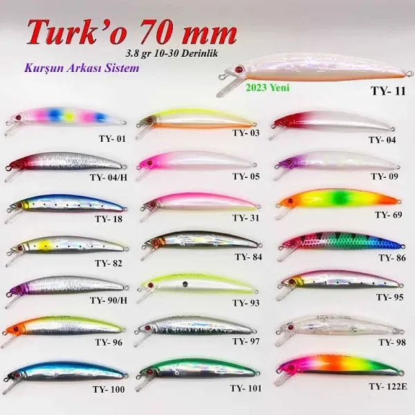 Turko 70mm 3.8gr Derinlik Kurşun Arkası Maket Balık