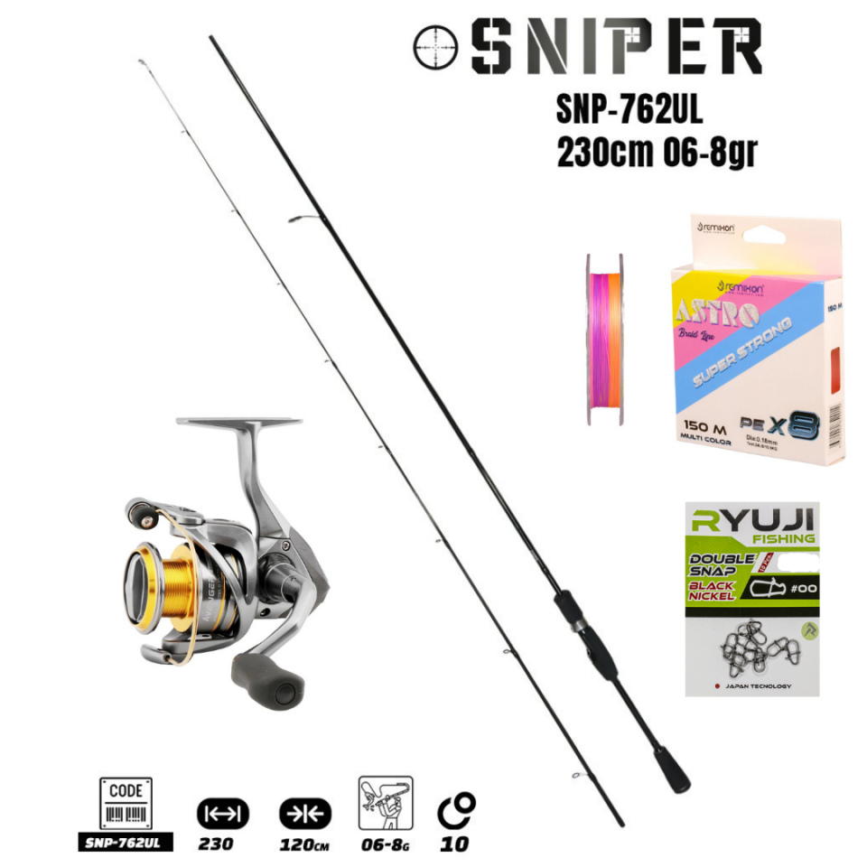 LRF OLTA SETİ FUJIN Sniper 230 0.6-8 gr Okuma Avanger 1000 Makine